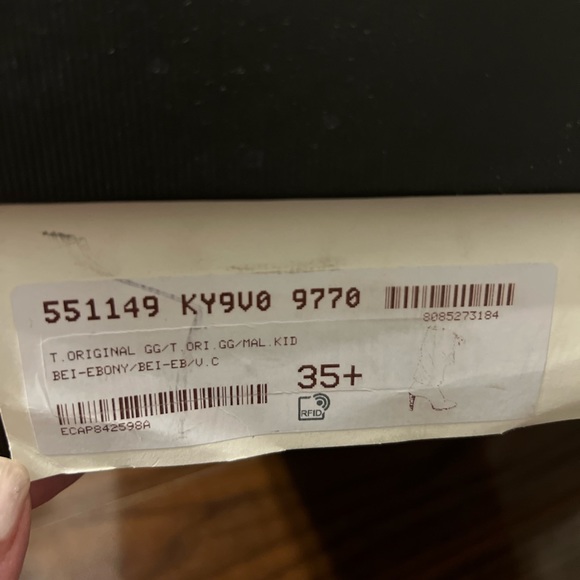 Gucci monogram Malaga canvas knee high boots sz 35.5 - Picture 9 of 9